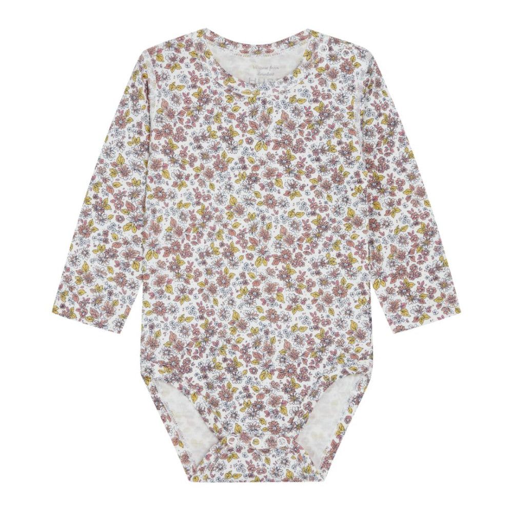 Hust And Claire - Body i Bambus Blomster Ivory