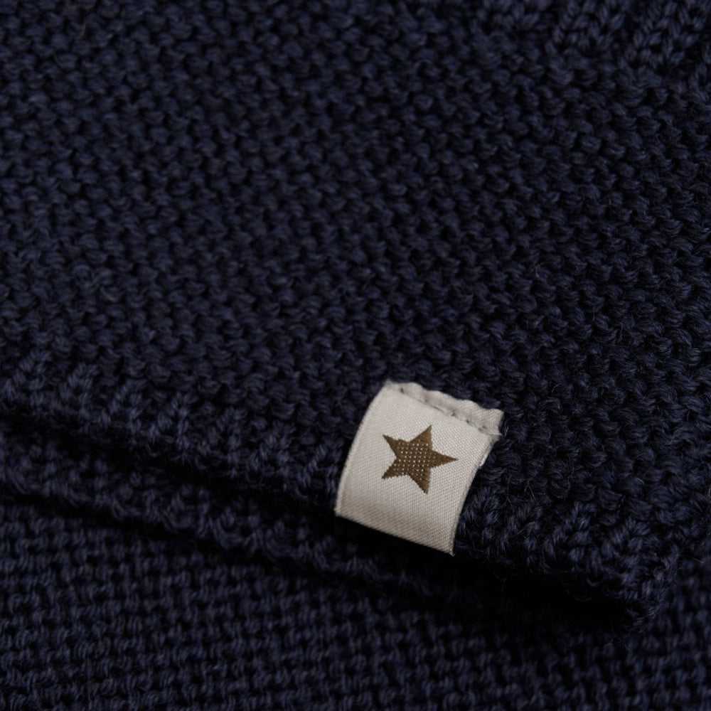 Huttelihut - Balaclava Strikket Ull Dark Navy