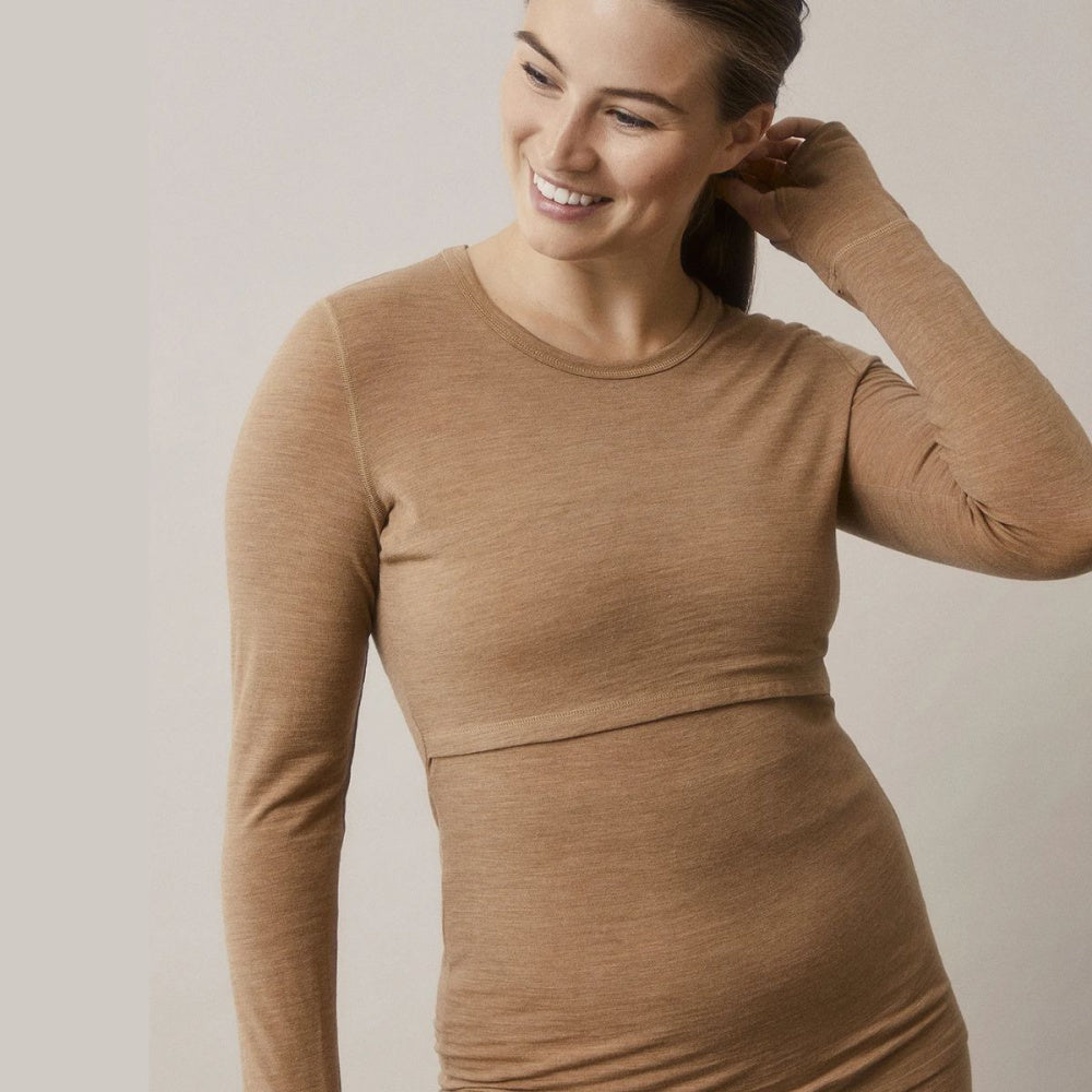 Boob - Ammetopp Merinoull Brown Melange