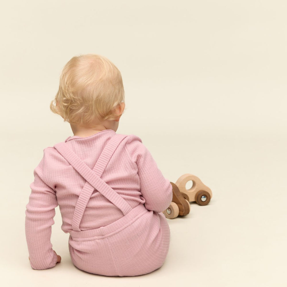 Gullkorn - Longs i Ull med seler Baby Chalk LillaRosa