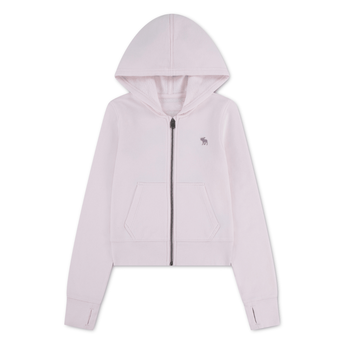 Abercrombie and Fitch - Hettegenser Zip Graphic Pink Marshmallow - Guttelus