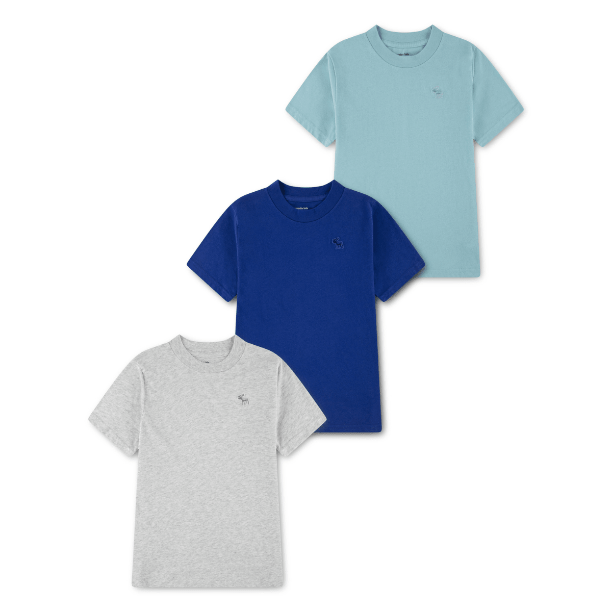 Abercrombie and Fitch - T-skjorte 3-pk Light Grey Heather - Guttelus