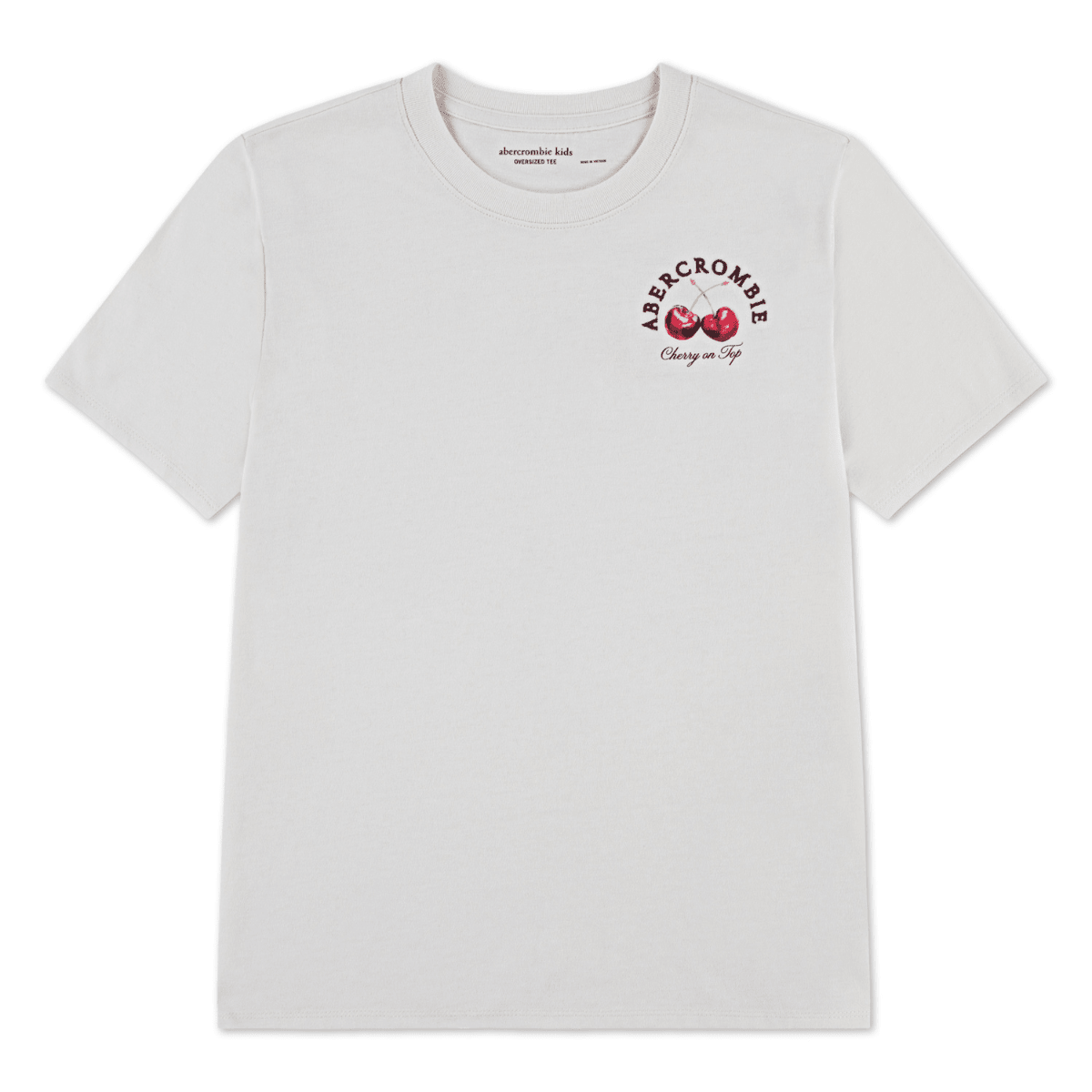 Abercrombie and Fitch - T-skjorte Cherry Boxy Jet Stream - Guttelus