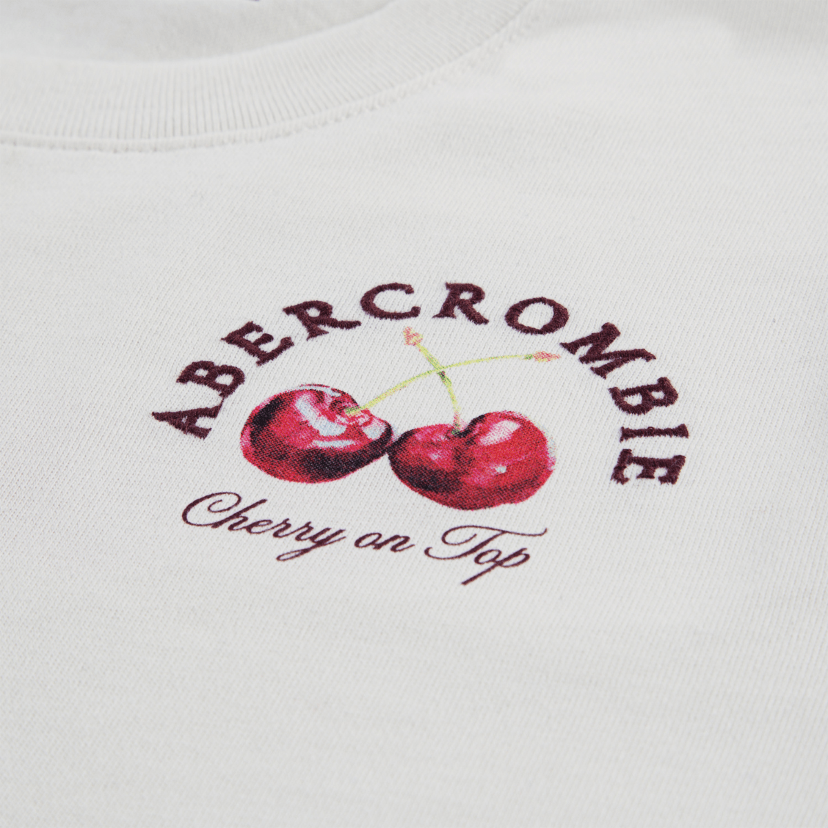 Abercrombie and Fitch - T-skjorte Cherry Boxy Jet Stream - Guttelus