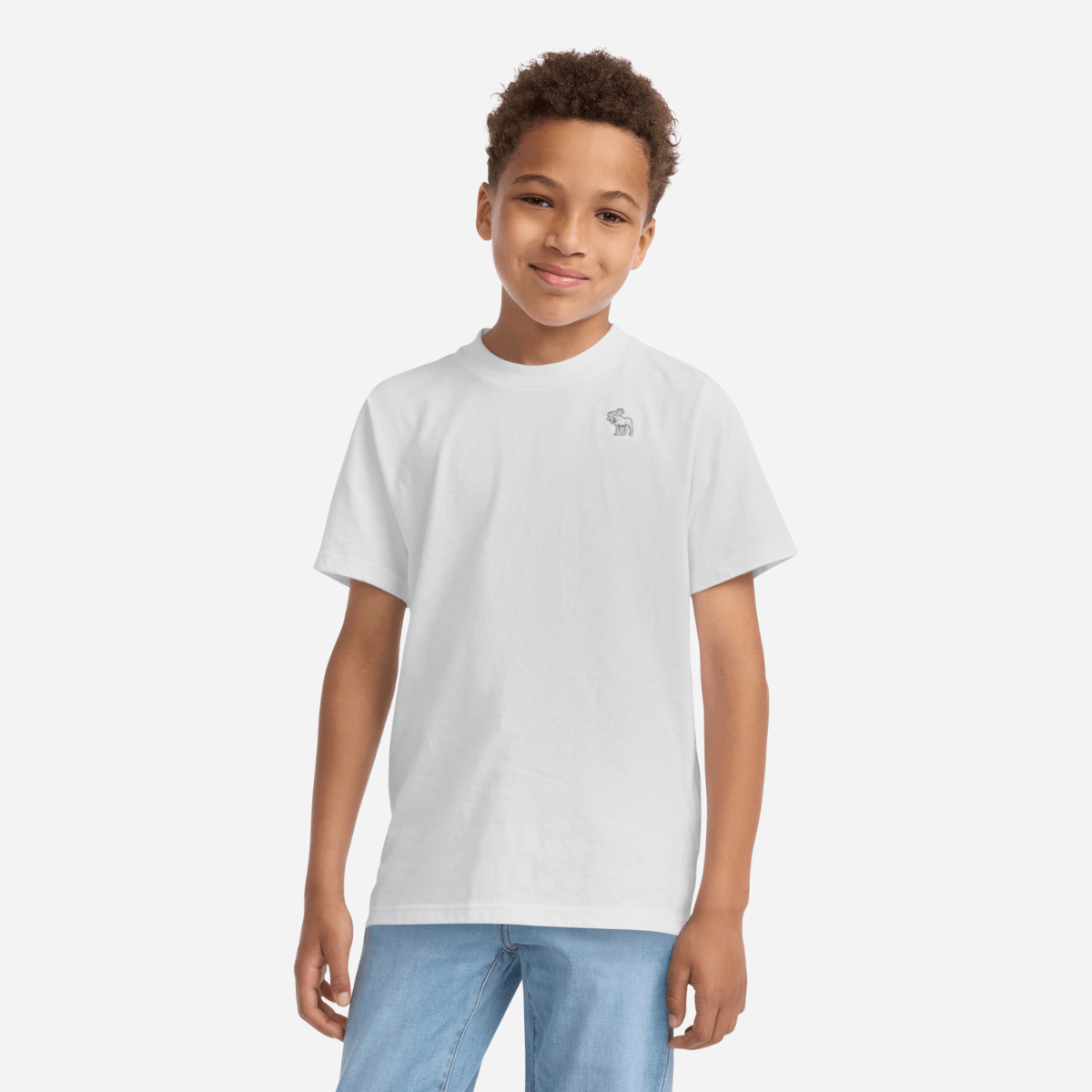 Abercrombie and Fitch - T-skjorte Essential Bright White - Guttelus