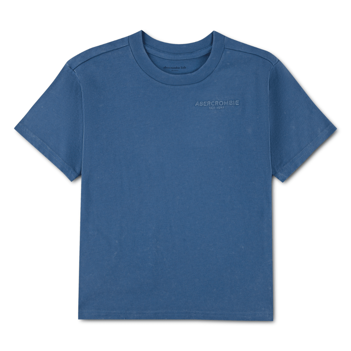 Abercrombie and Fitch - T-skjorte Sunfaded Knit Moonlight Blue - Guttelus