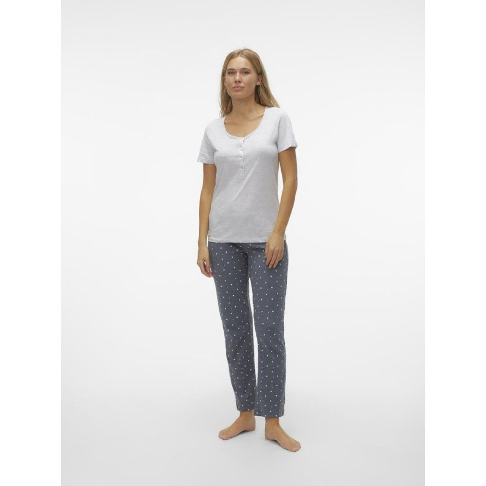 Mamalicious - Mamma-pyjamas 2-delt Mira Grå/ Stjerner