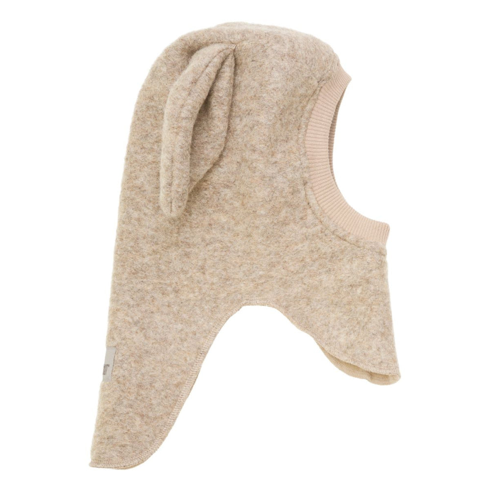 Huttelihut - Balaclava Ullfleece Kaninører Sand Melange