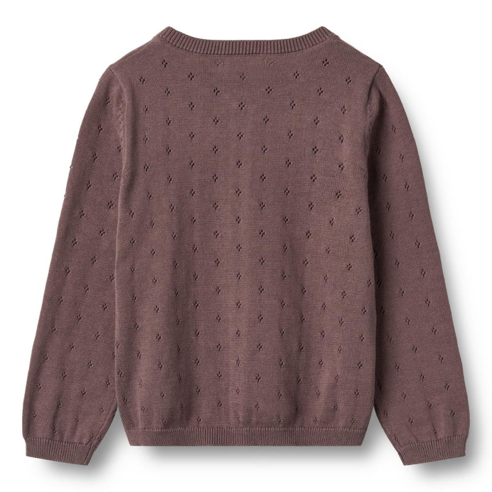 Wheat - Cardigan Knit Maia Plum