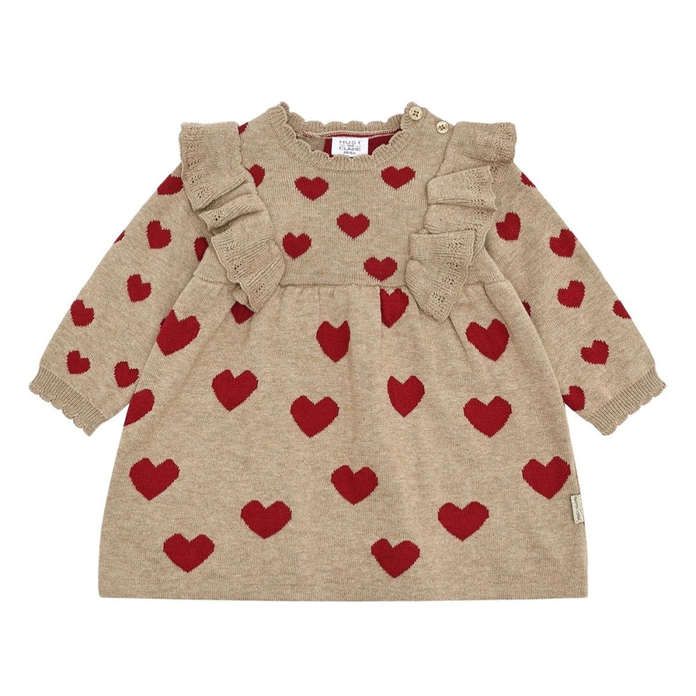 Hust and Claire - Julekjole Baby Kristel Heart Biscuit