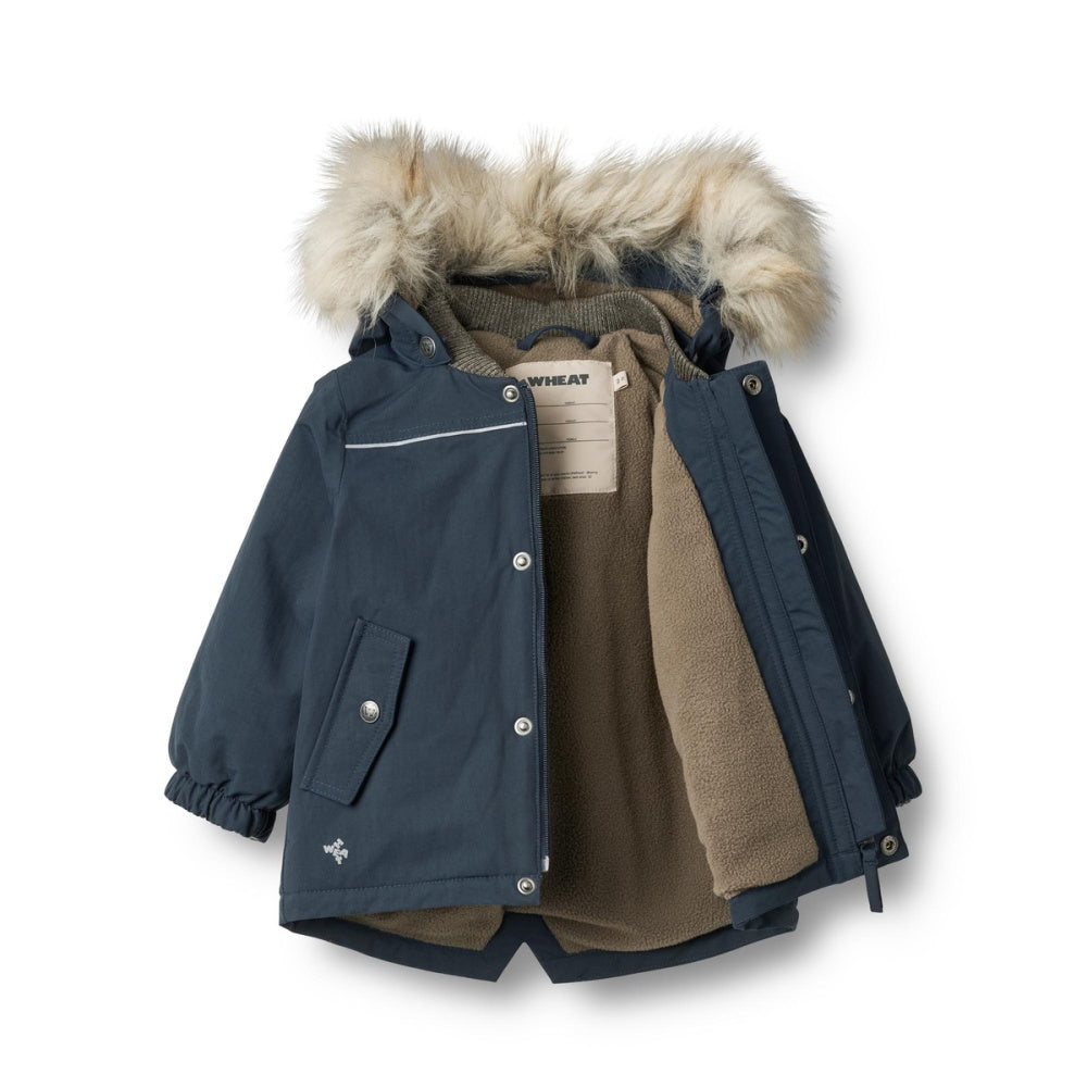 Wheat - Vinterjakke Baby Kasper Tech Dark Blue