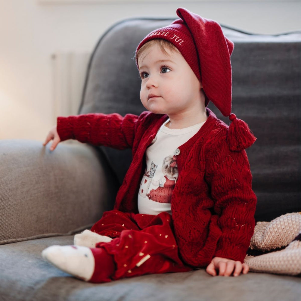 Hust and Claire - Cardigan Baby Cilja Pointelle Teaberry