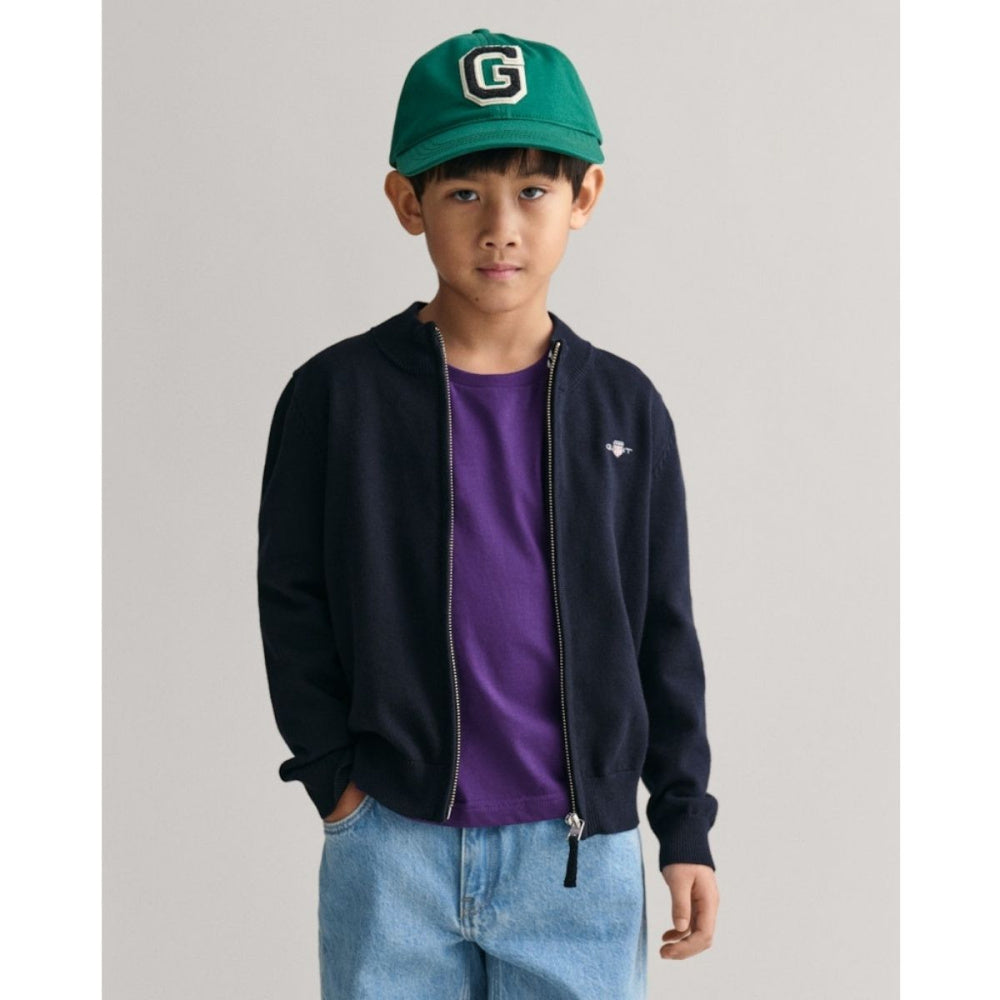 Gant - Cardigan Shield Cotton Zip Evening Blue