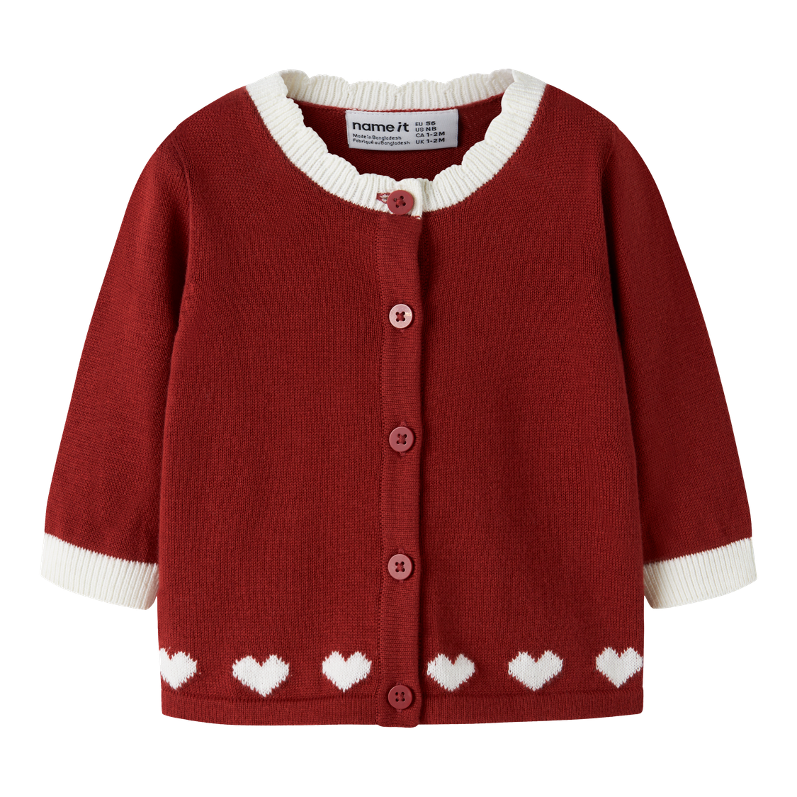 Name It - Julecardigan Baby Ralbo Red Dahlia