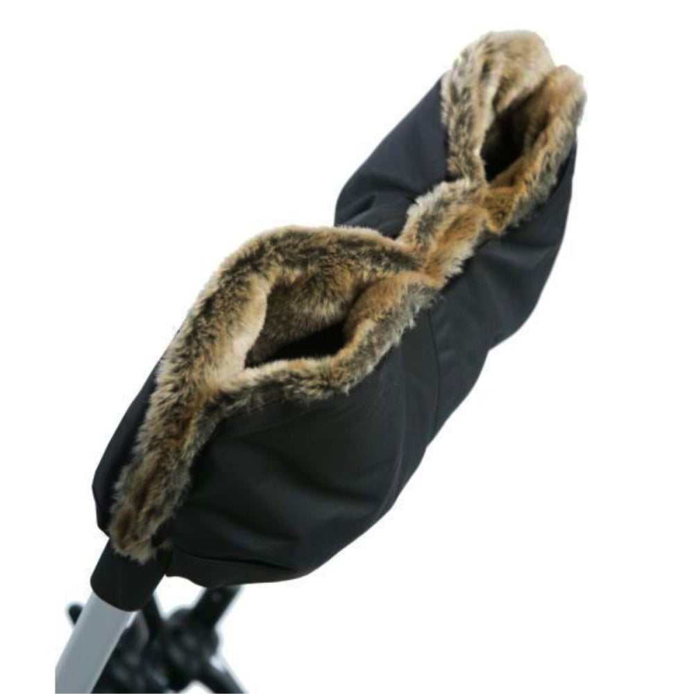 Tinkafu - Vognmuffe Faux Fur Svart/Brun