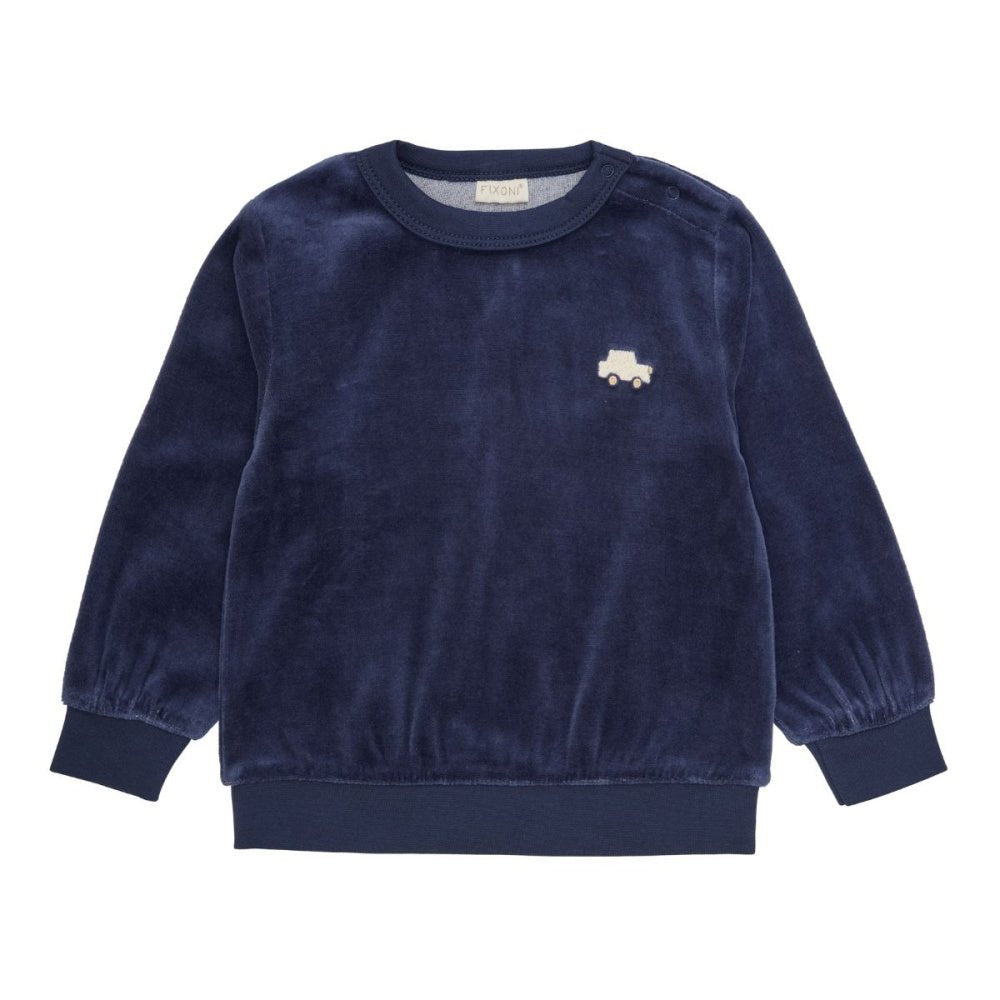 Fixoni - 2 delt Sett i Velour Indigo Blue - Guttelus.no