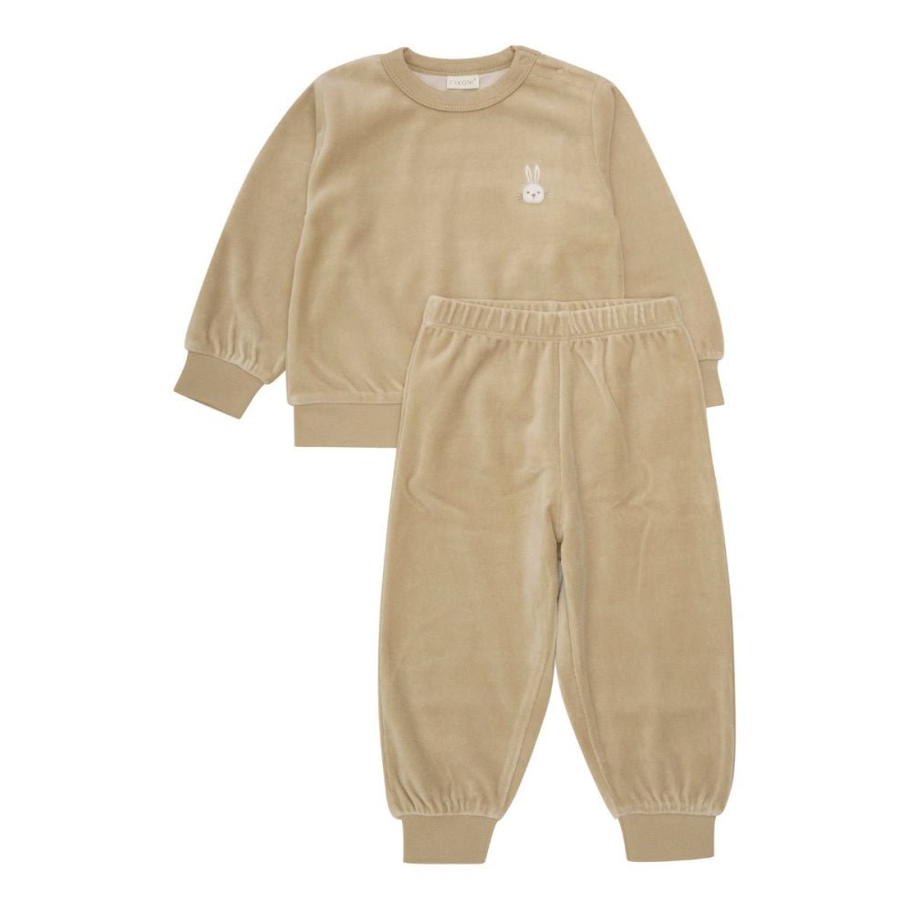 Fixoni - 2 delt Sett i Velour Sesame - Guttelus.no