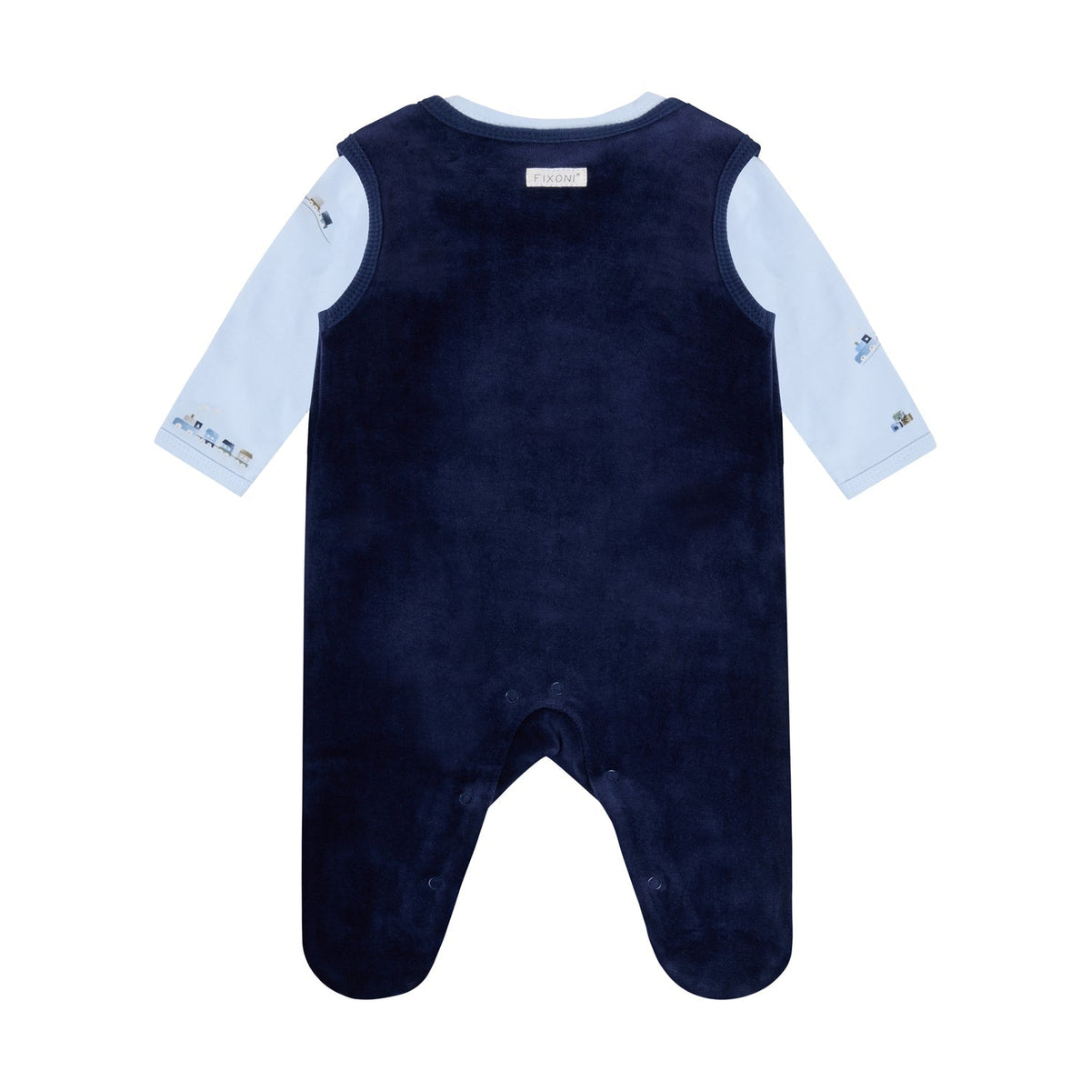 Fixoni - Babysett 2-delt Velour Navy Blazer - Guttelus