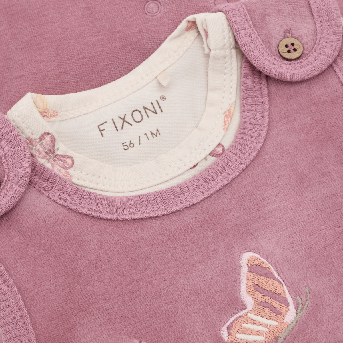 Fixoni - Babysett Body og Sparkebukse Velour Lilas - Guttelus.no