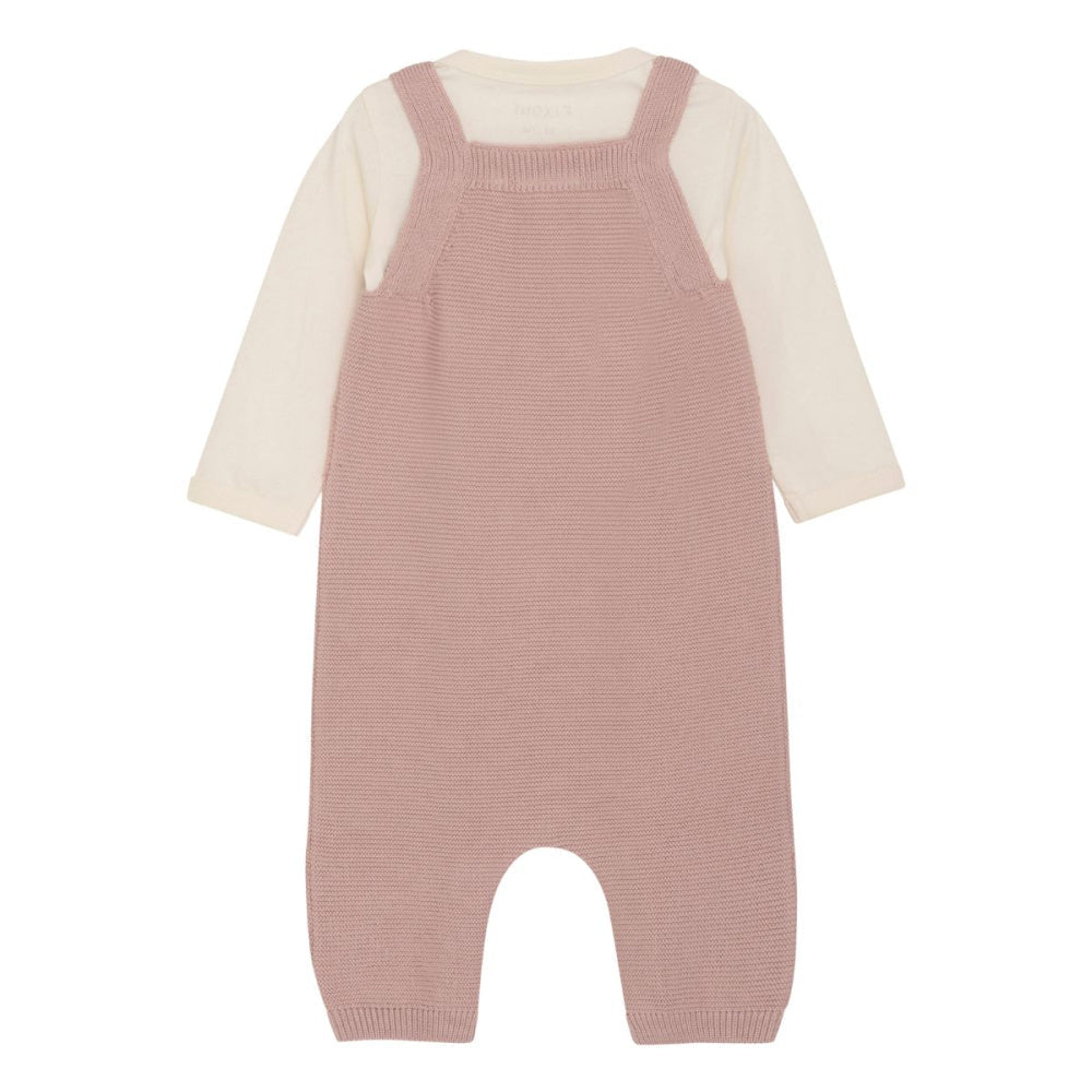 Fixoni - Babysett Body og Strikket Sparkebukse Pale Mauve - Guttelus