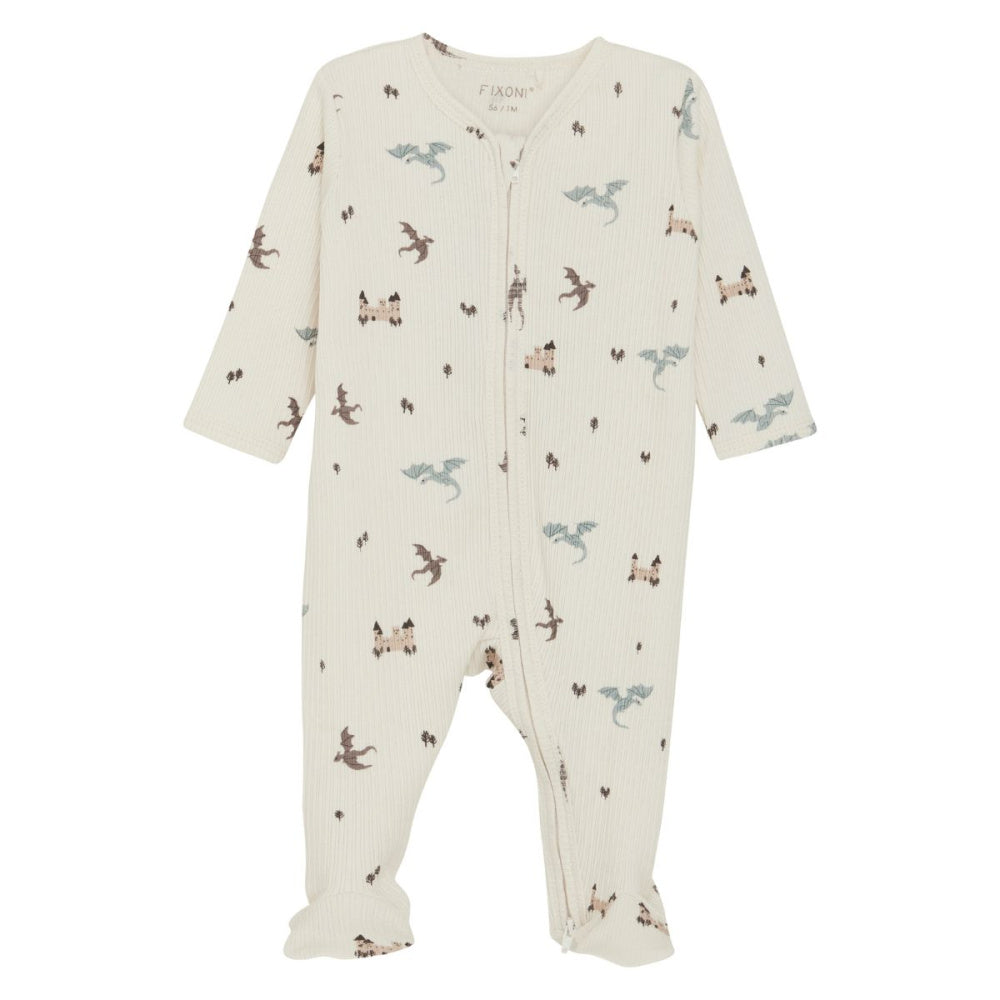 Fixoni - Heldress m/ fot Rib Silver Blune