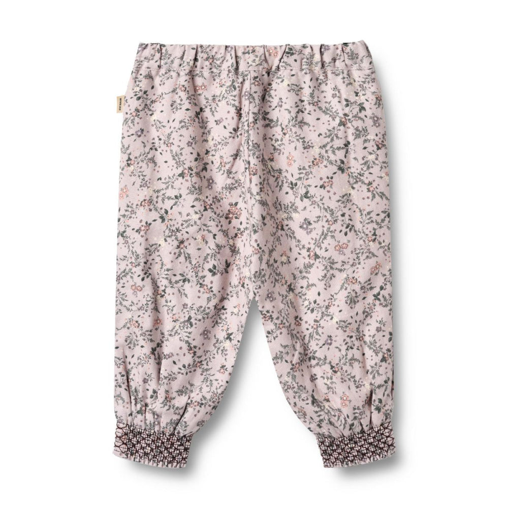 Wheat - Bukse Baby Sara Lilac Checked Flowers