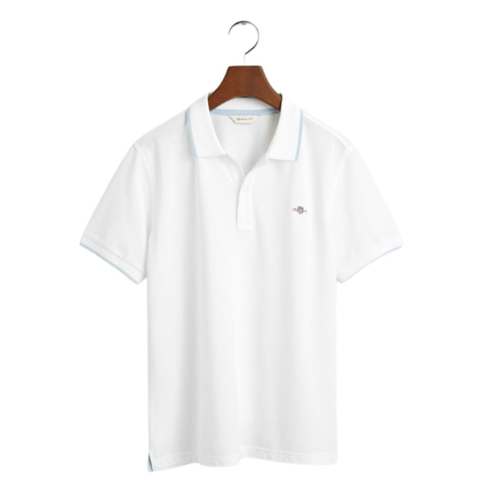 Gant - Poloskjorte Jr Striped Polo Pique Rugger White - Guttelus