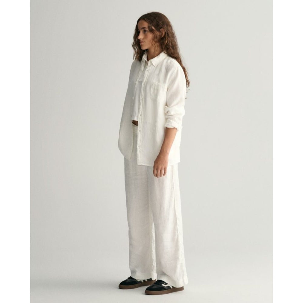 Gant - Skjorte i Lin Regular White - Guttelus