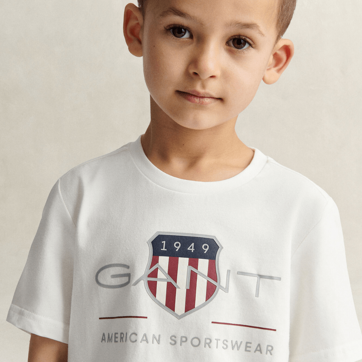 Gant - T-skjorte Archive Shield SS White - Guttelus.no
