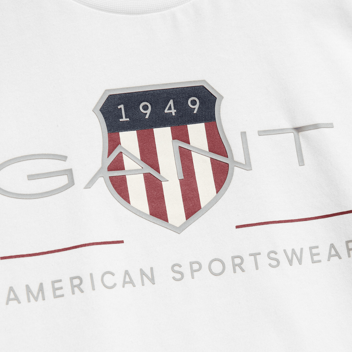 Gant - T-skjorte Archive Shield SS White - Guttelus.no