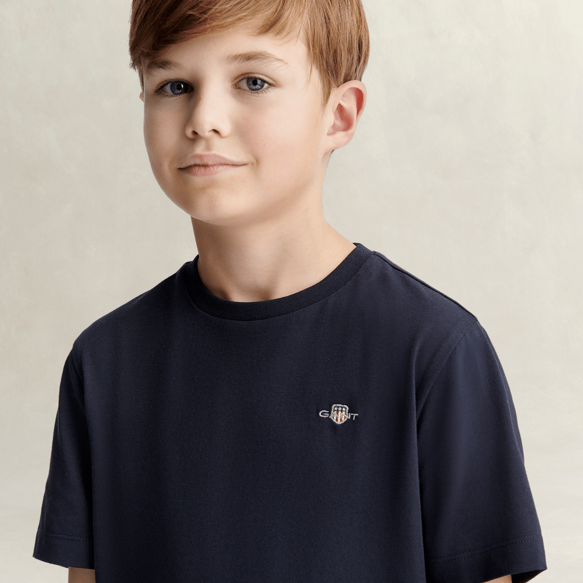 Gant - T-skjorte Shield Jr SS Evening Blue - Guttelus