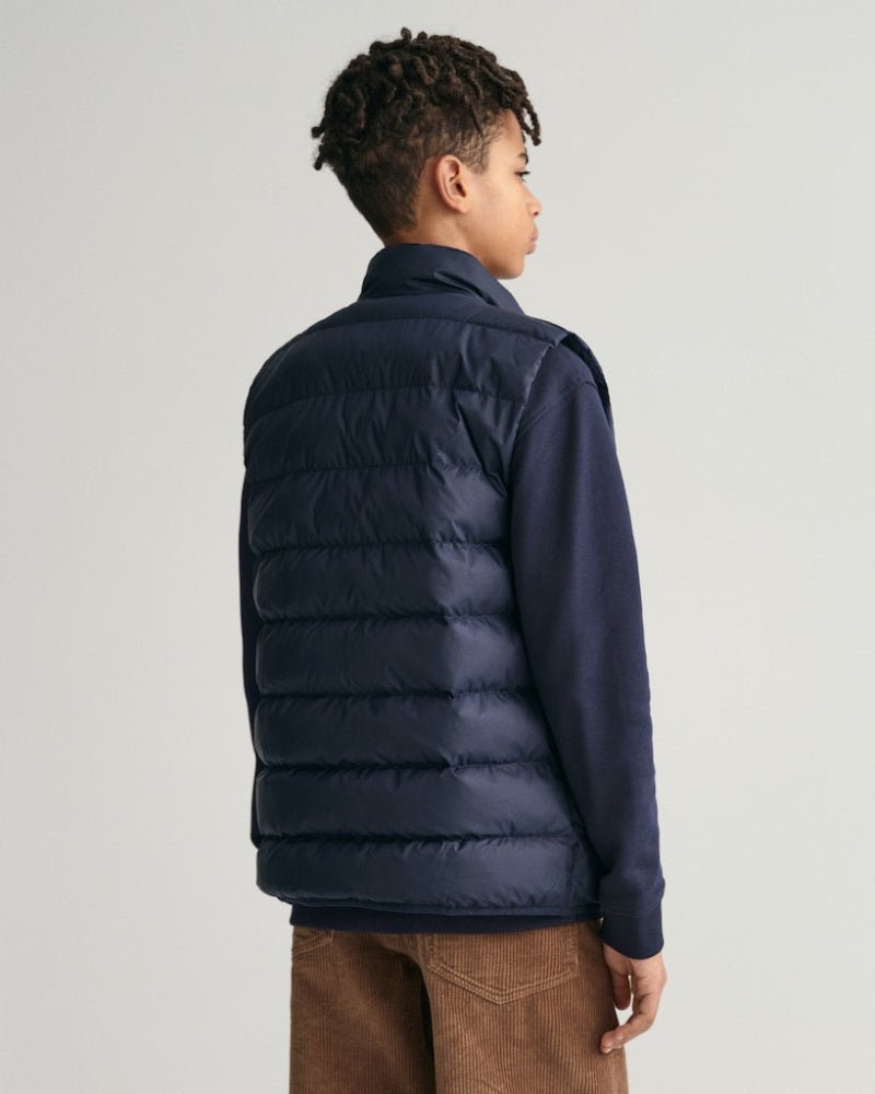 Gant - Vest Vattert Shield Evening Blue - Guttelus.no