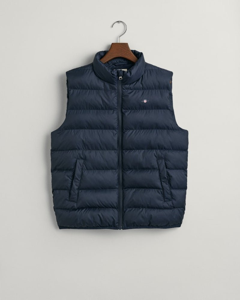 Gant - Vest Vattert Shield Evening Blue - Guttelus.no