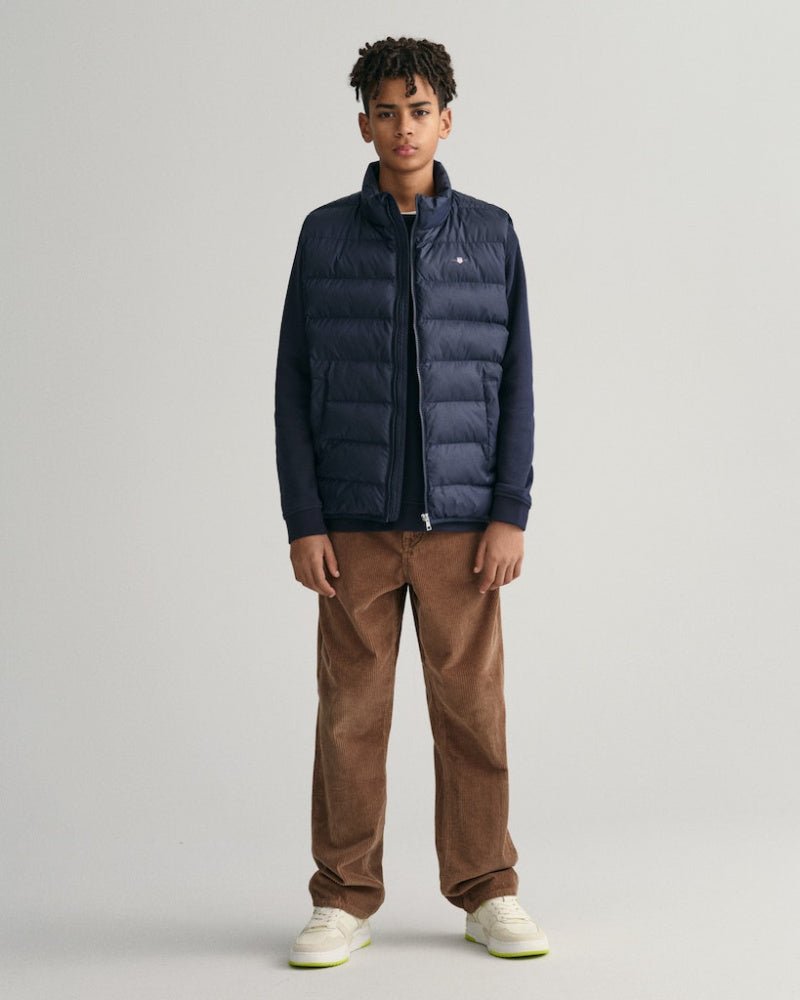 Gant - Vest Vattert Shield Evening Blue - Guttelus.no
