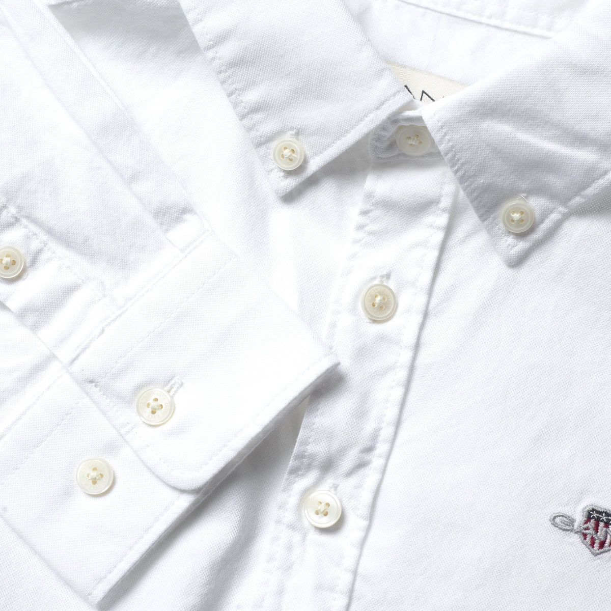 Gant - Skjorte Jr Shield Oxford BD White