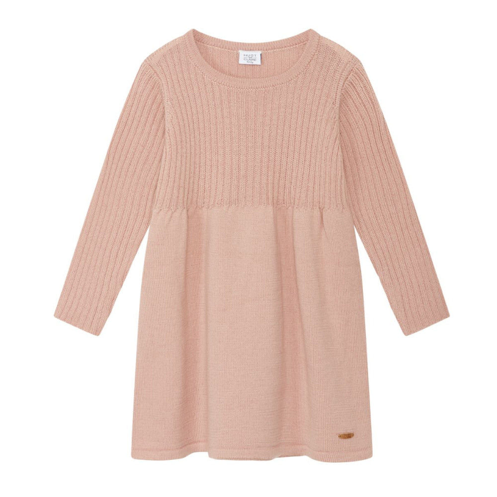 Hust and Claire - Kjole i Ull Strikket Rose Cloud