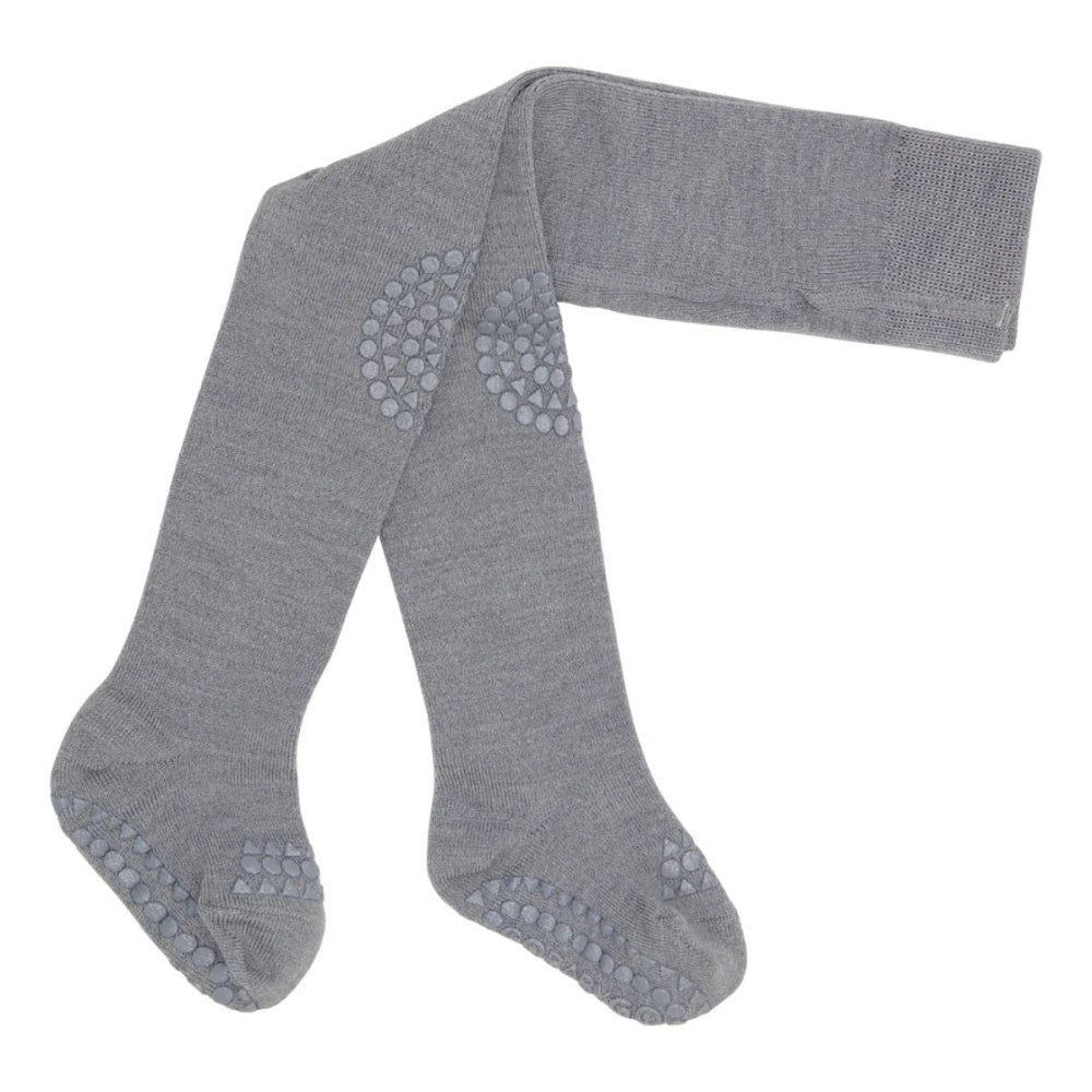 GoBabyGo - Strømpebukse Ull Antiskli LV Grey Melange - Guttelus