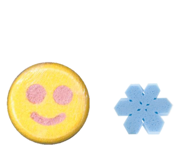 Tinti Badeleker - Badebomber Smiley Jul - Guttelus