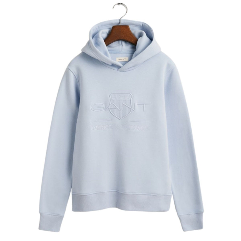 Gant - Hettegenser Tonal Hoodie Fresh Blue