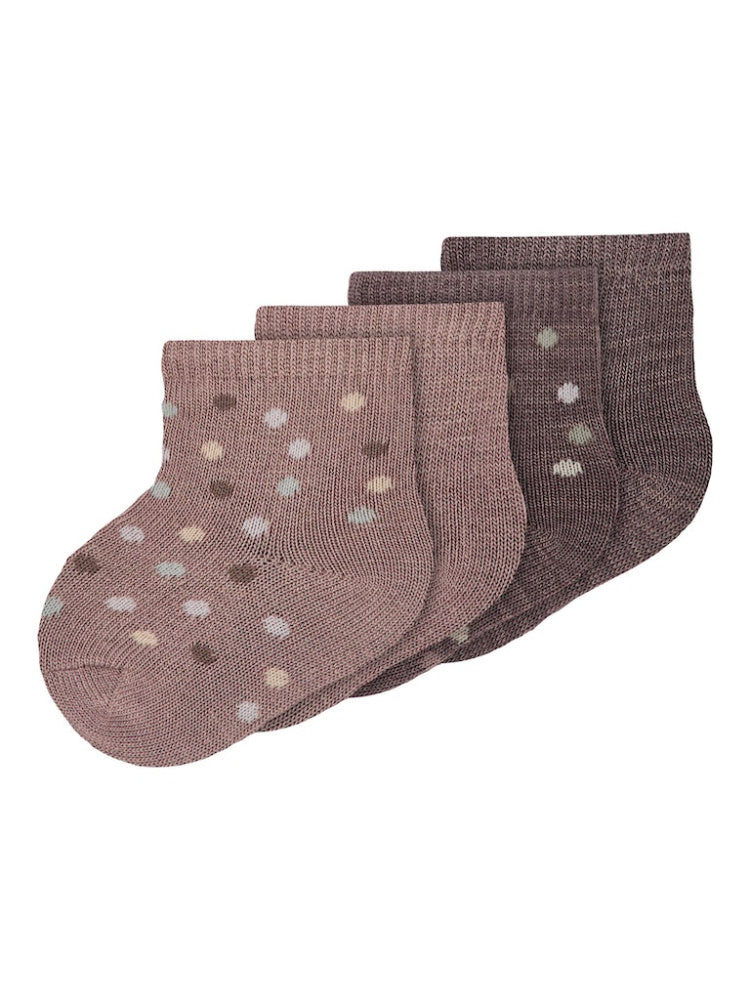 Name It - 4 Pk Ullsokker Baby Wak Antler