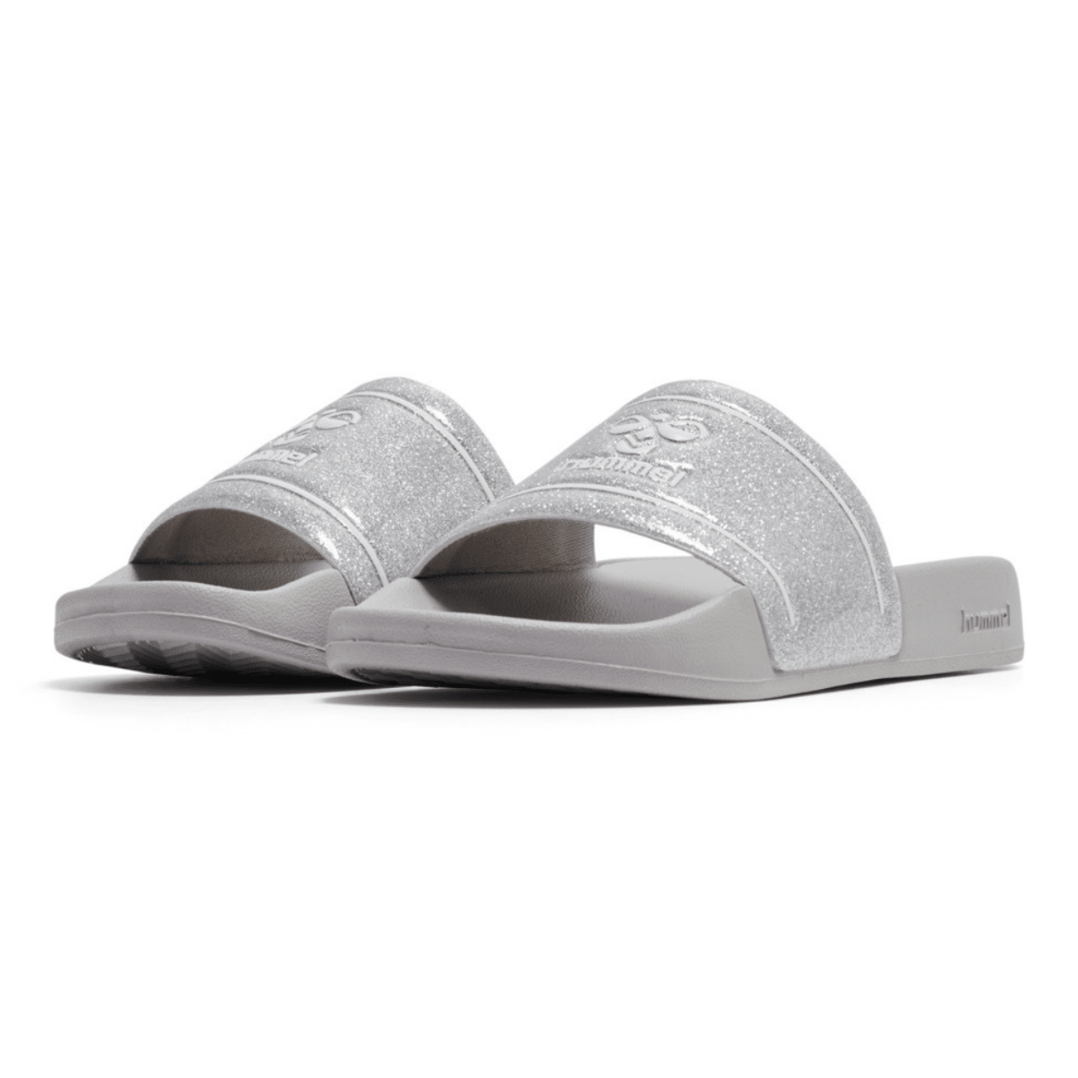 Hummel - Badesandaler Pool Slide Glitter Jr Lunar Rock - Guttelus.no