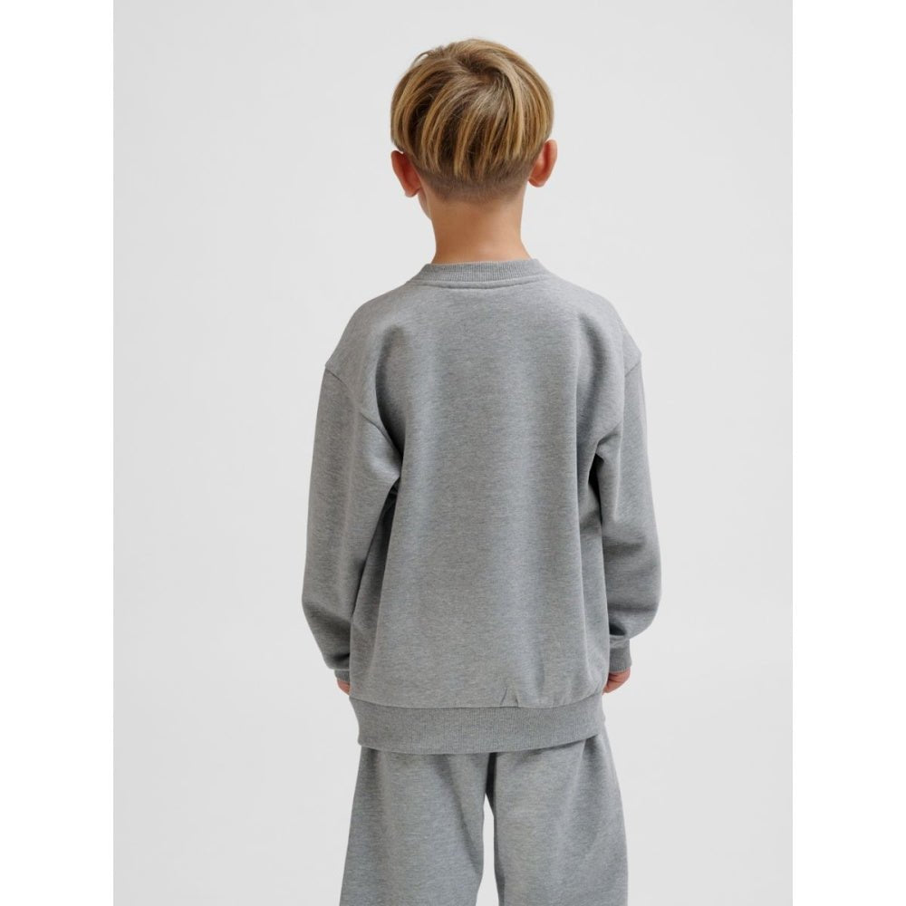 Hummel - Genser Loose Crewneck Bee Grey Melange - Guttelus