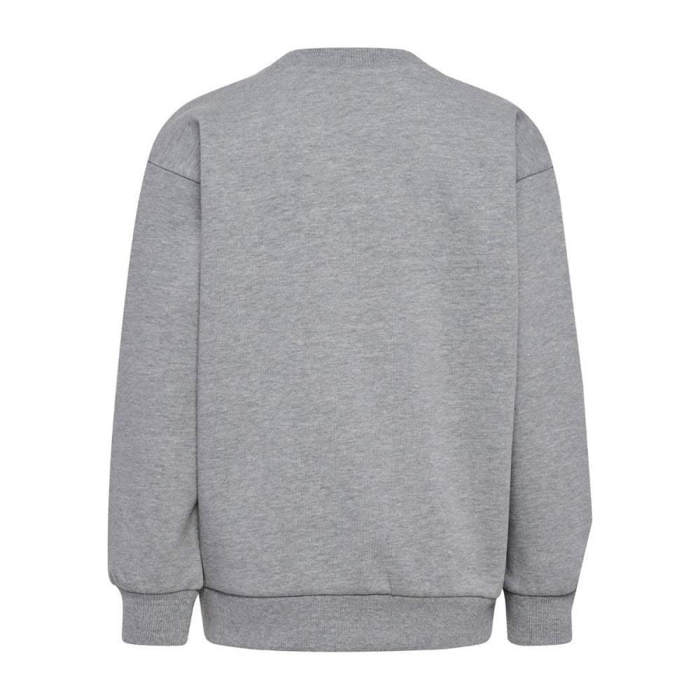 Hummel - Genser Loose Crewneck Bee Grey Melange - Guttelus