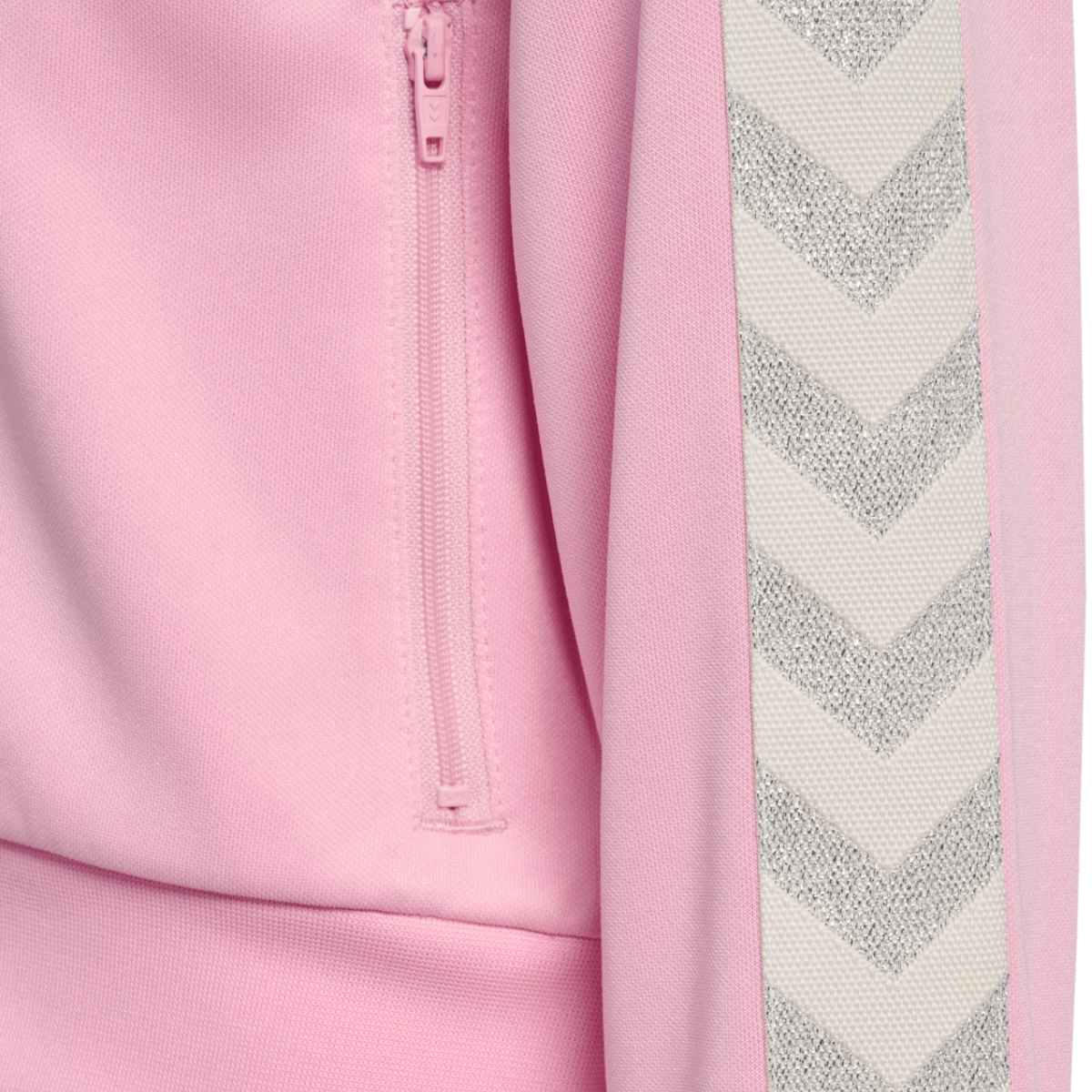 Hummel - Jakke Jr Poly Tape Zip Roseate Spoonbill - Guttelus