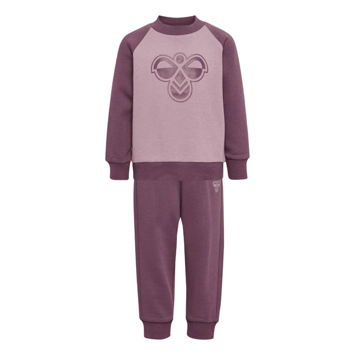 Hummel - Joggedress 2-delt Mini Reg Bumble Set Black Plum - Guttelus.no