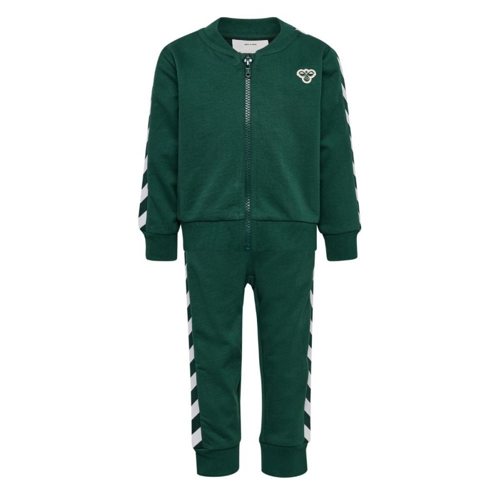 Hummel - Joggesett 2-delt Mini Reg Chevron Set Dark Green - Guttelus