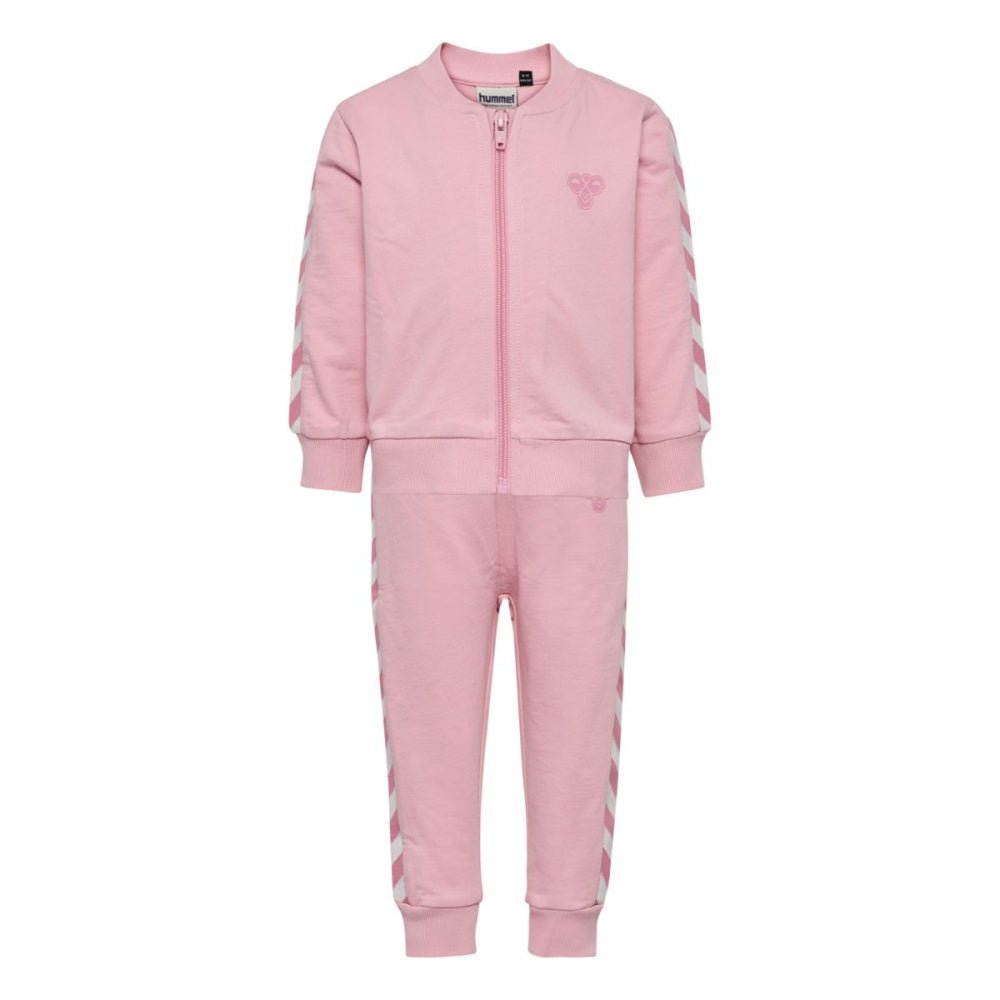 Hummel - Joggesett 2-delt Mini Reg Chevron Set Pink Nectar - Guttelus.no