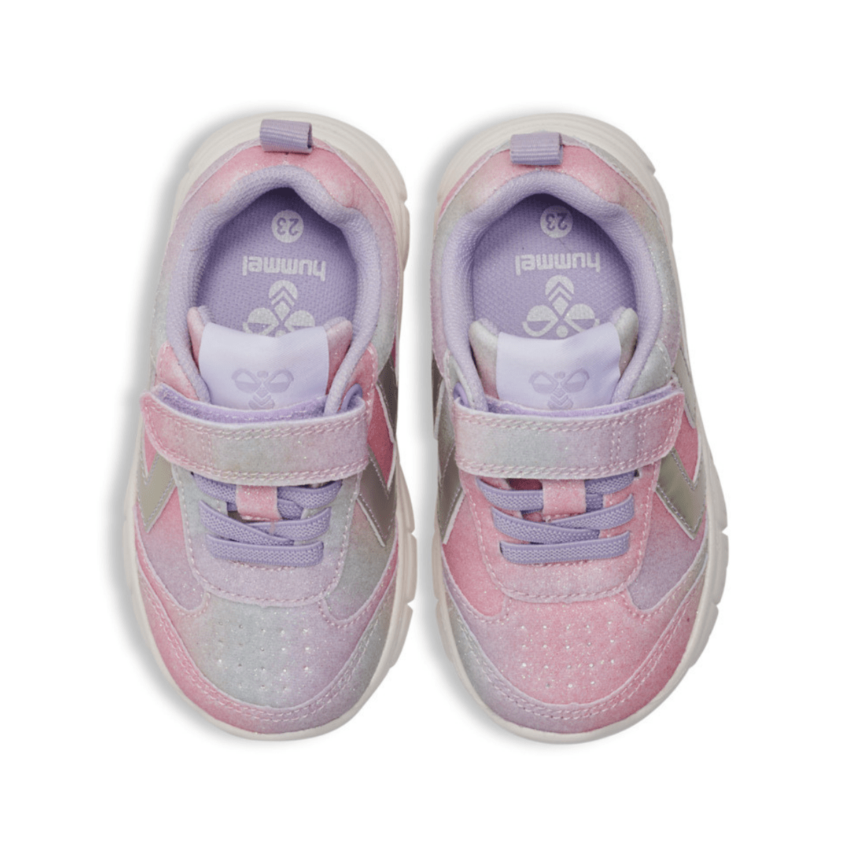 Hummel - Joggesko Crosslite Glitter Infant Multi Color Pink - Guttelus.no