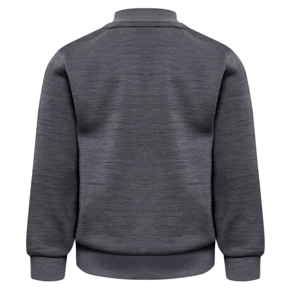Hummel - Ulljakke Zip Ull og Bomull Grey Melange - Guttelus.no