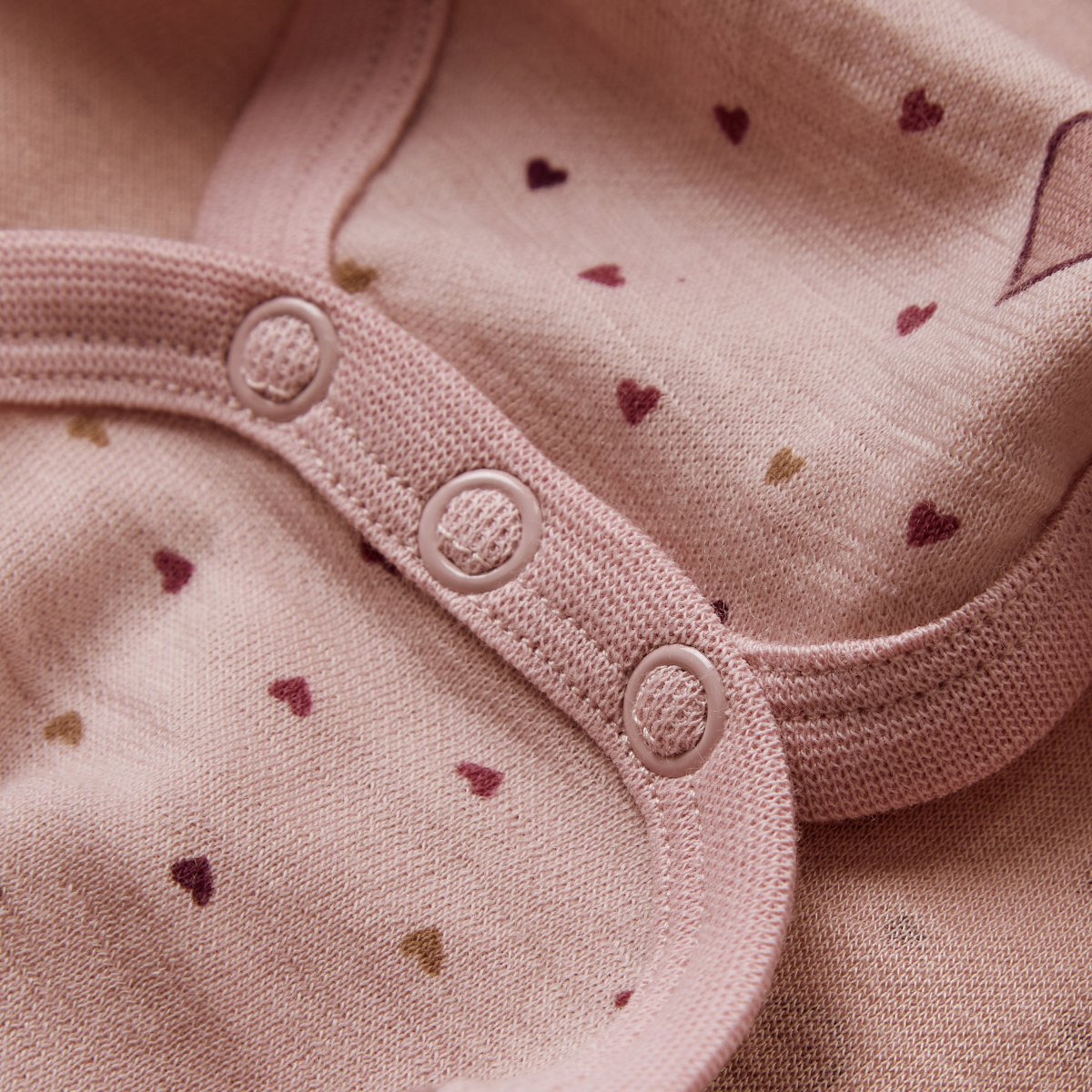 Hust & Claire - Body i Ull/Bambus Hearts Puff Dusty Rose